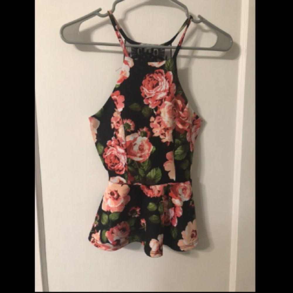 Floral Peplum Blouse